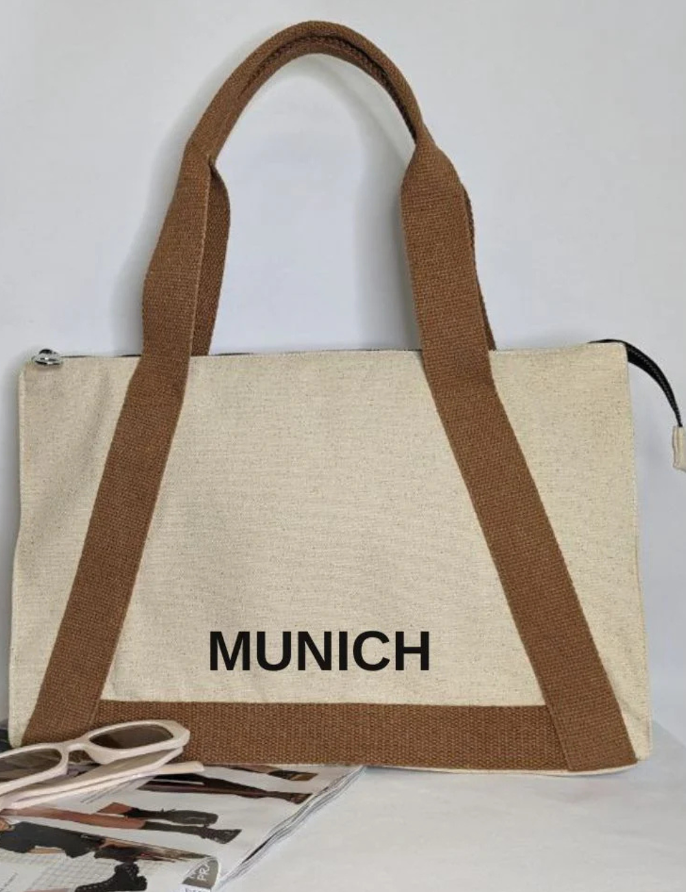 Tote bag with coloured handles - Munich