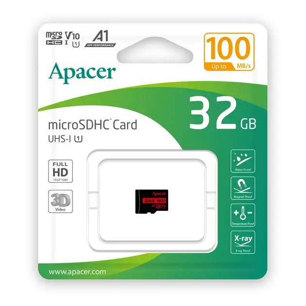 Карта пам'яті для домофону microSDXC Apacer 32 GB class 10 UHS-1