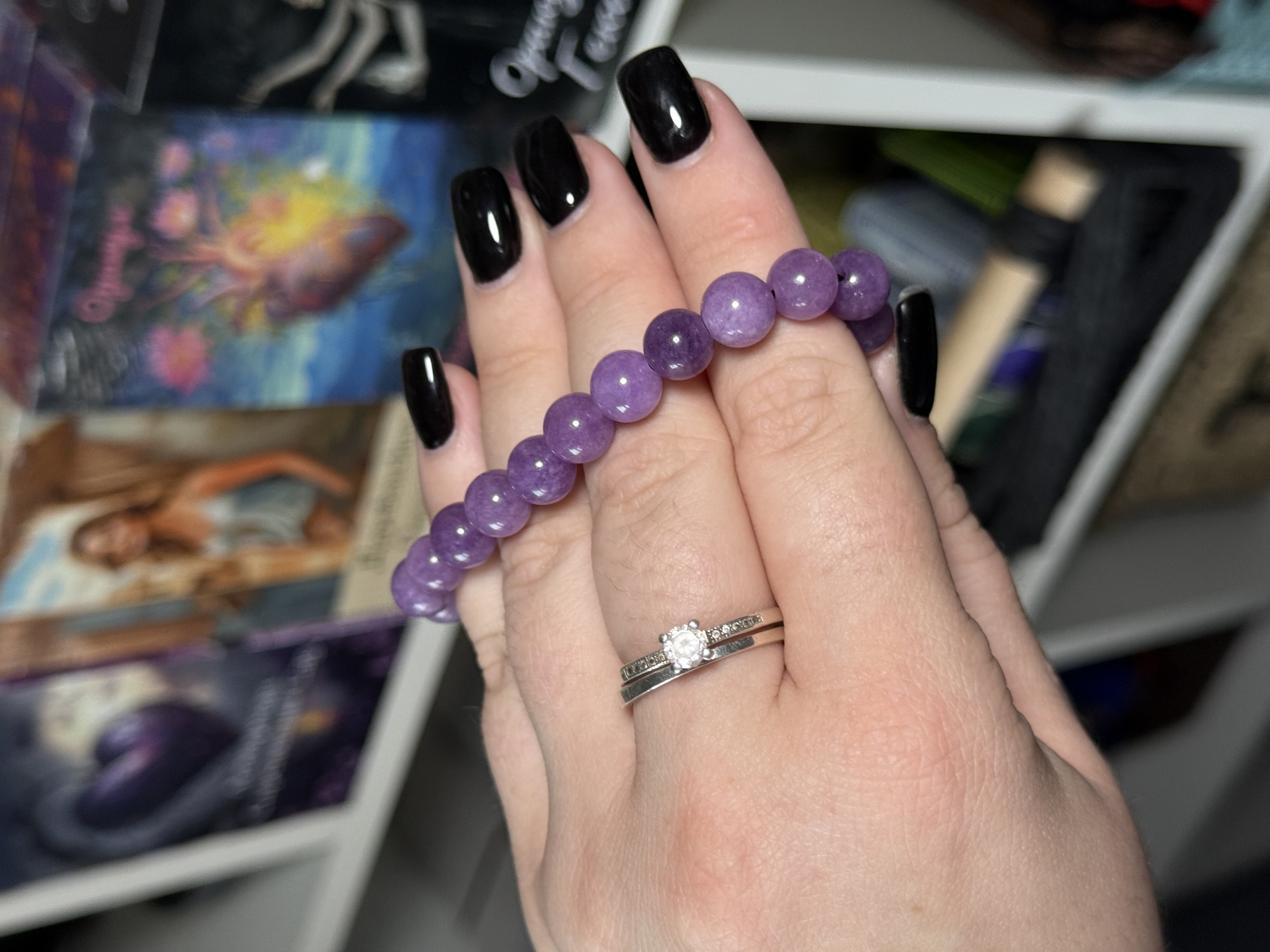 Браслет з натурального каменя Аметист