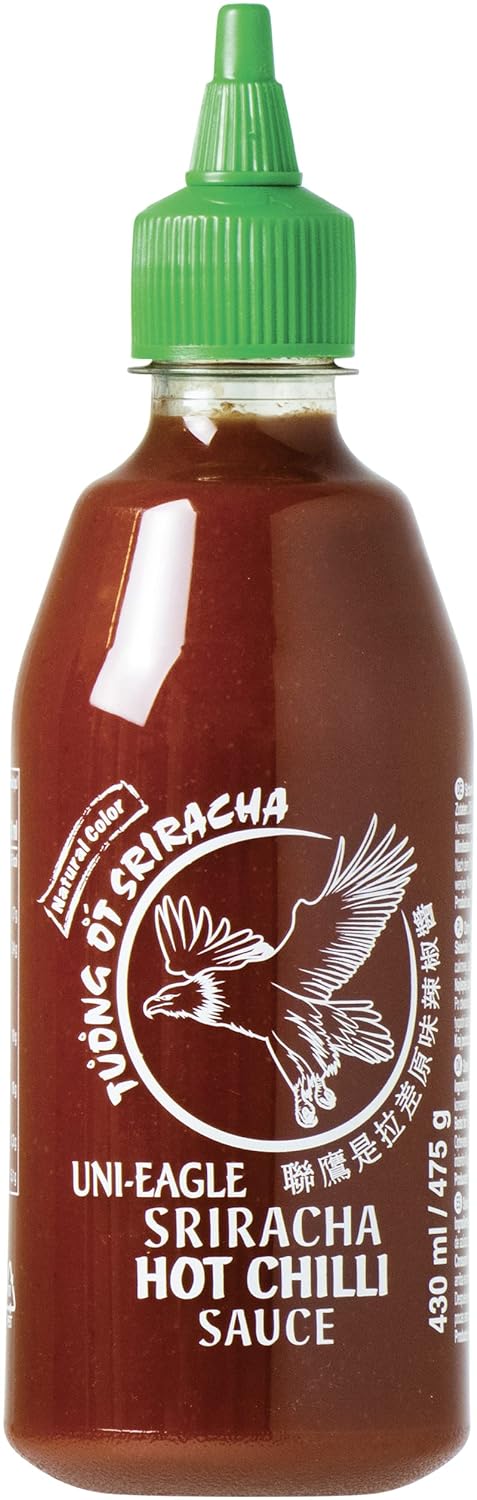 Uni-Eagle Chilli Sauce Sriracha Hot Гострий Соус з перцем чилі та часником без підсилювача смаку 475 г