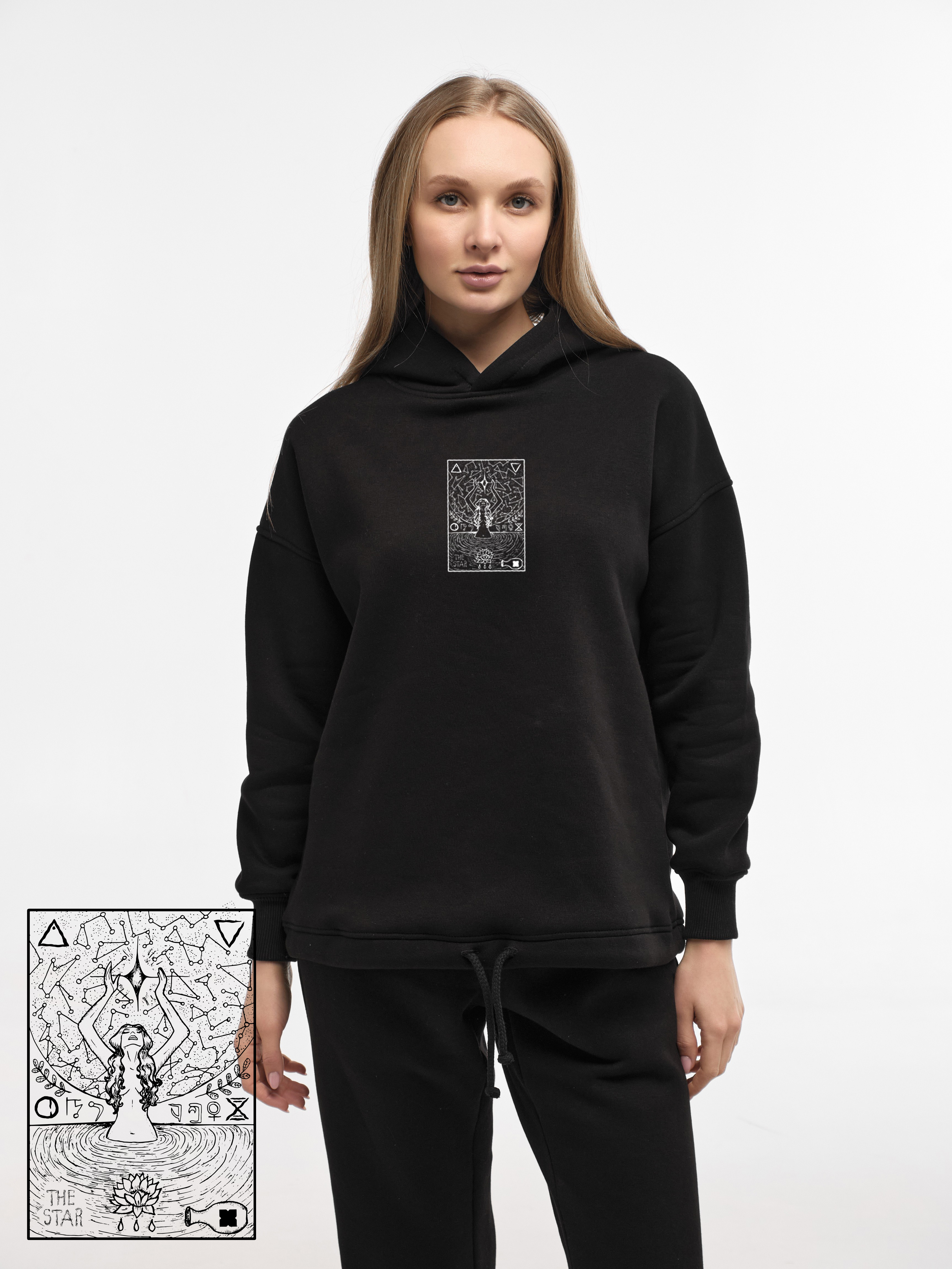 HOODIE TAROТ "THE STAR" | LACE | BLACK EMOTION | XH2