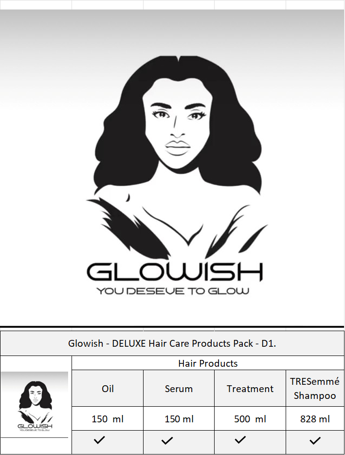glowish - DELUXE Hair Care Products Package.