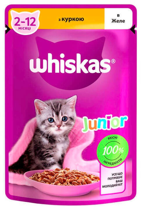 Віскас пауч кошеня курка в желе 85г