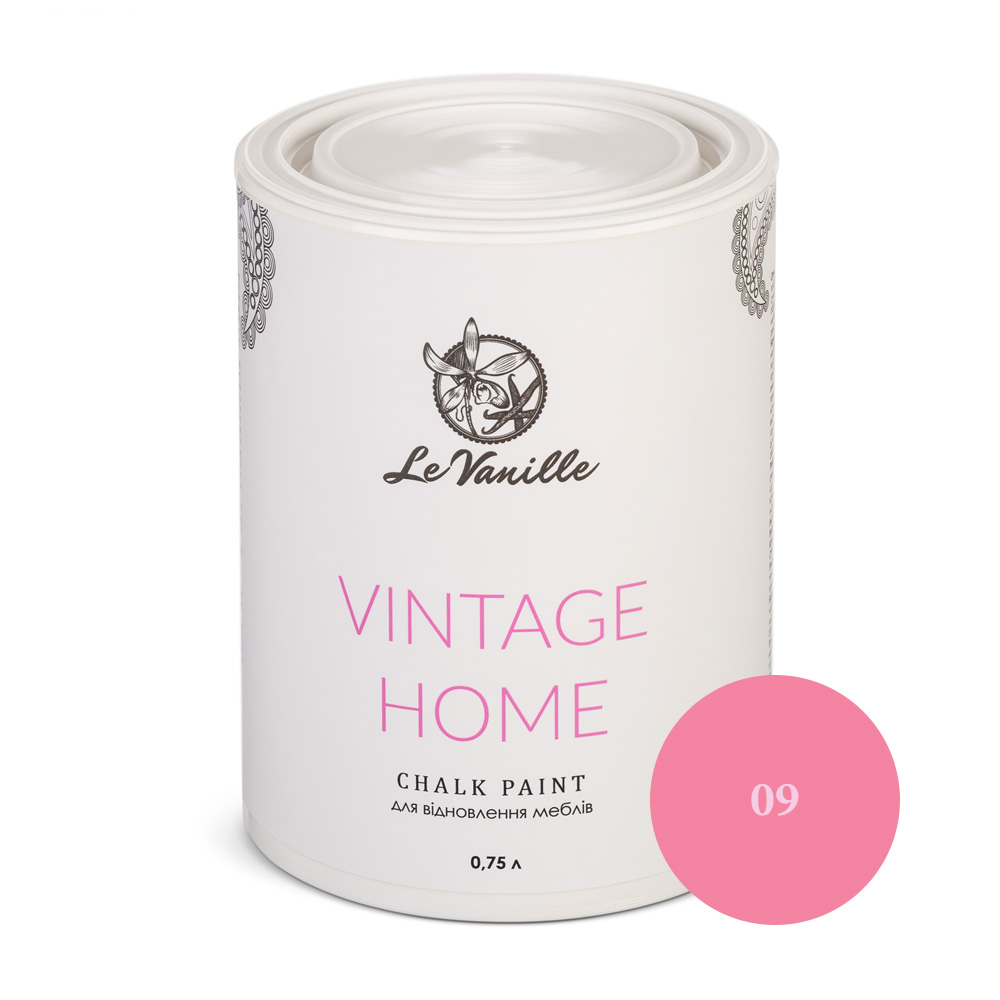 Крейдова фарба Le Vanille Vintage Home рожева (колір 09) 0,75 л