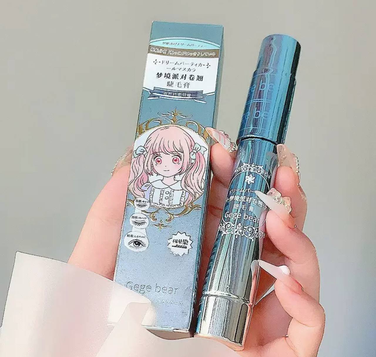 Туш для вій Gege Bear Mascara, водостійка, чорна