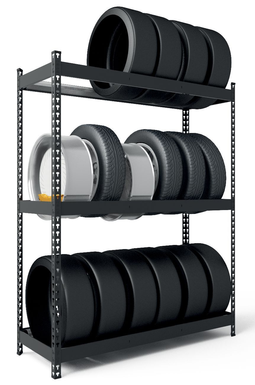 Стелаж металевий для коліс, стелаж розбірний, стелаж для коліс 1800/500/1680 мм.