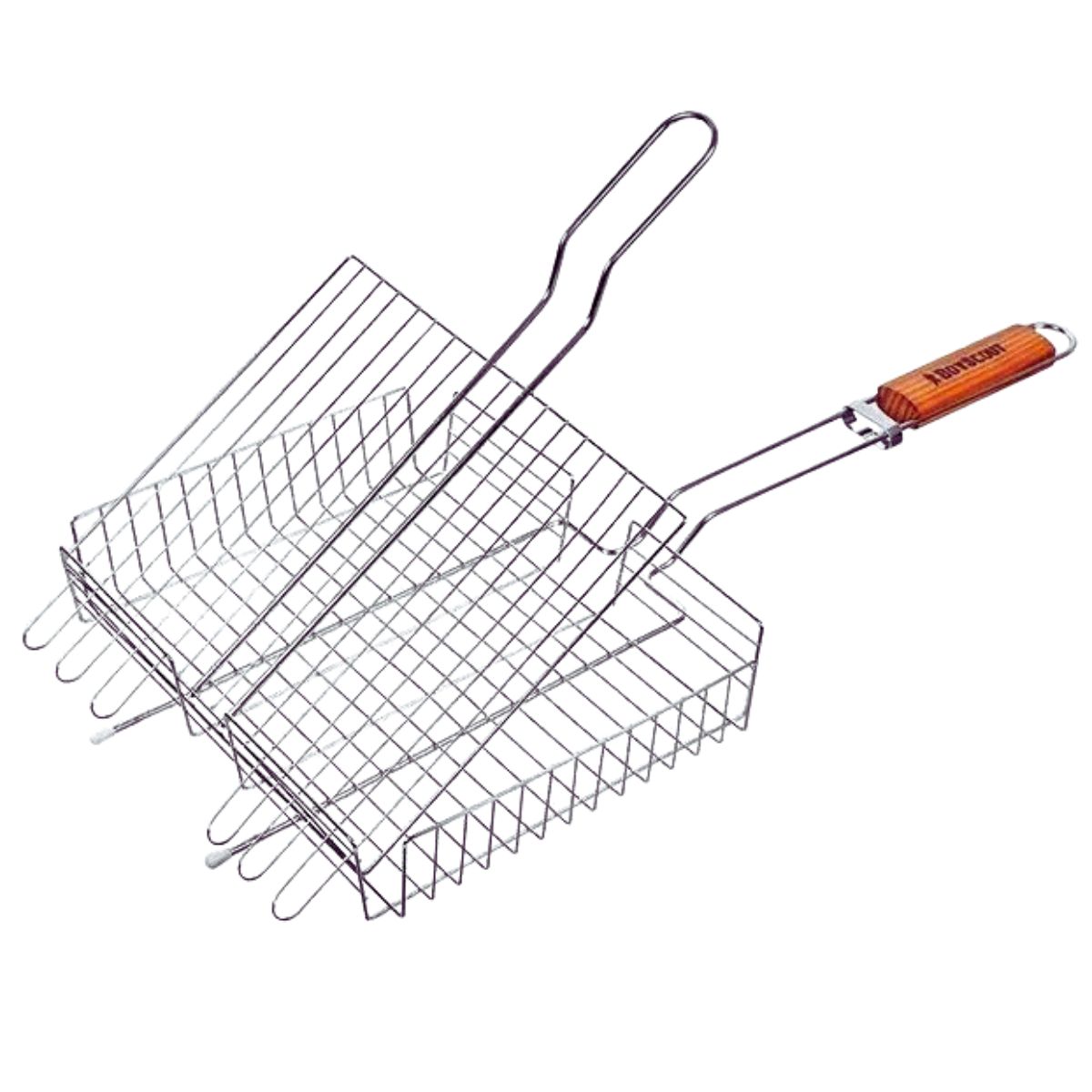 Велика решітка для грилю UNIQUE (43x33x7.5 см) антипригарна — TopShop.UA