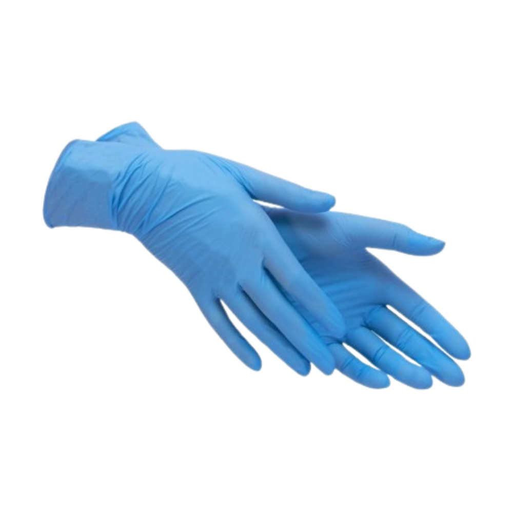 Нітрилові Оглядові Рукавички ОПТОМ L Сині, Нестерильні, Без Пудри, 100 шт/уп,