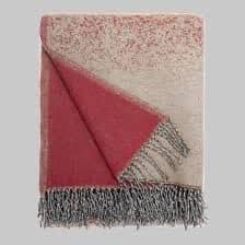 Червоний плед Sarev 100% вовна,130×170 см