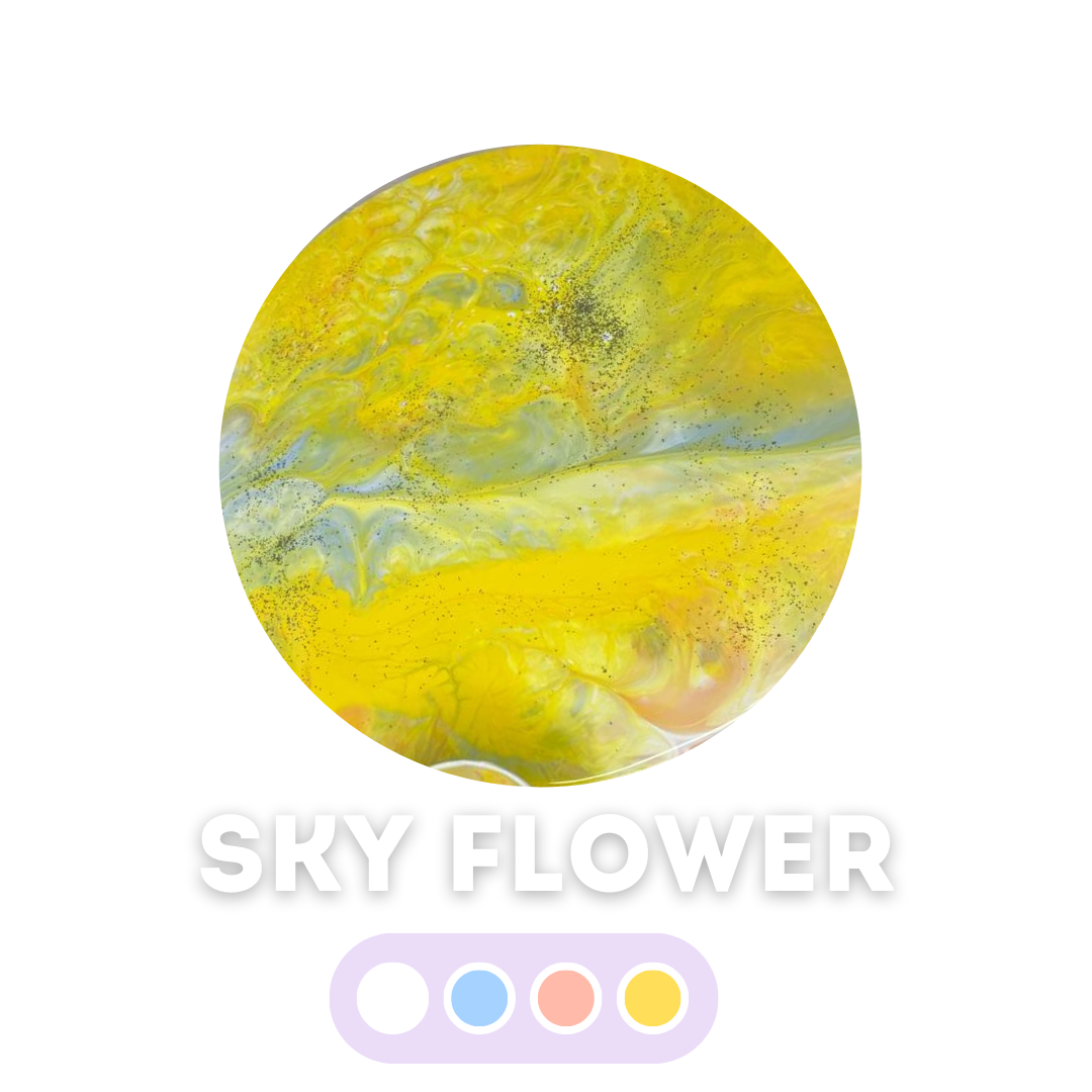 Набір для створення картини fluid art box палітра Sky Flower