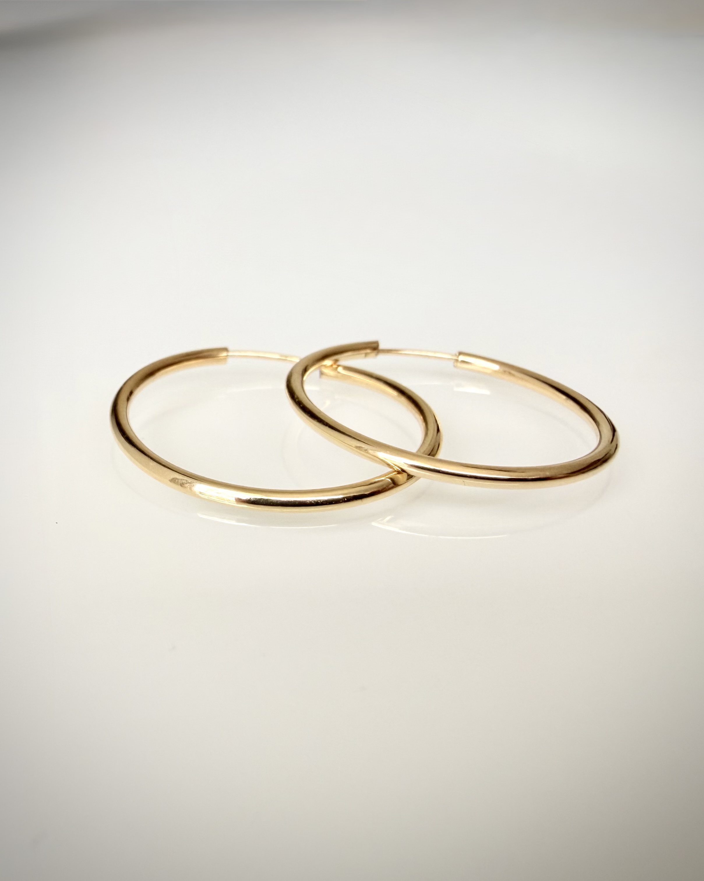 18K Italialaiset Rengaskorvakorut 25 mm