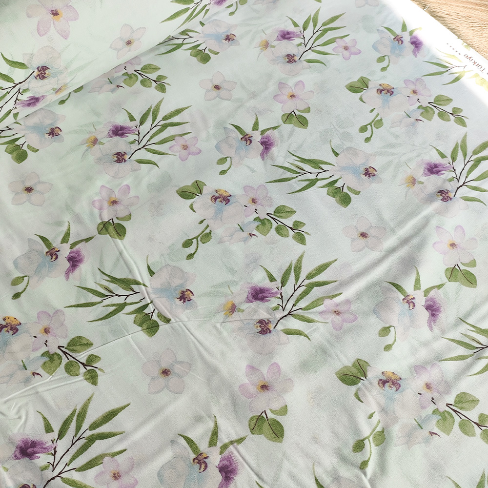 Тканина Ранфорс - Дрібна квіточка з листком