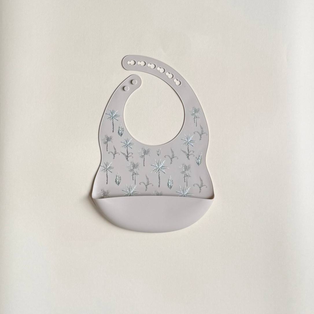 Силіконовий нагрудник принт "Пальми"