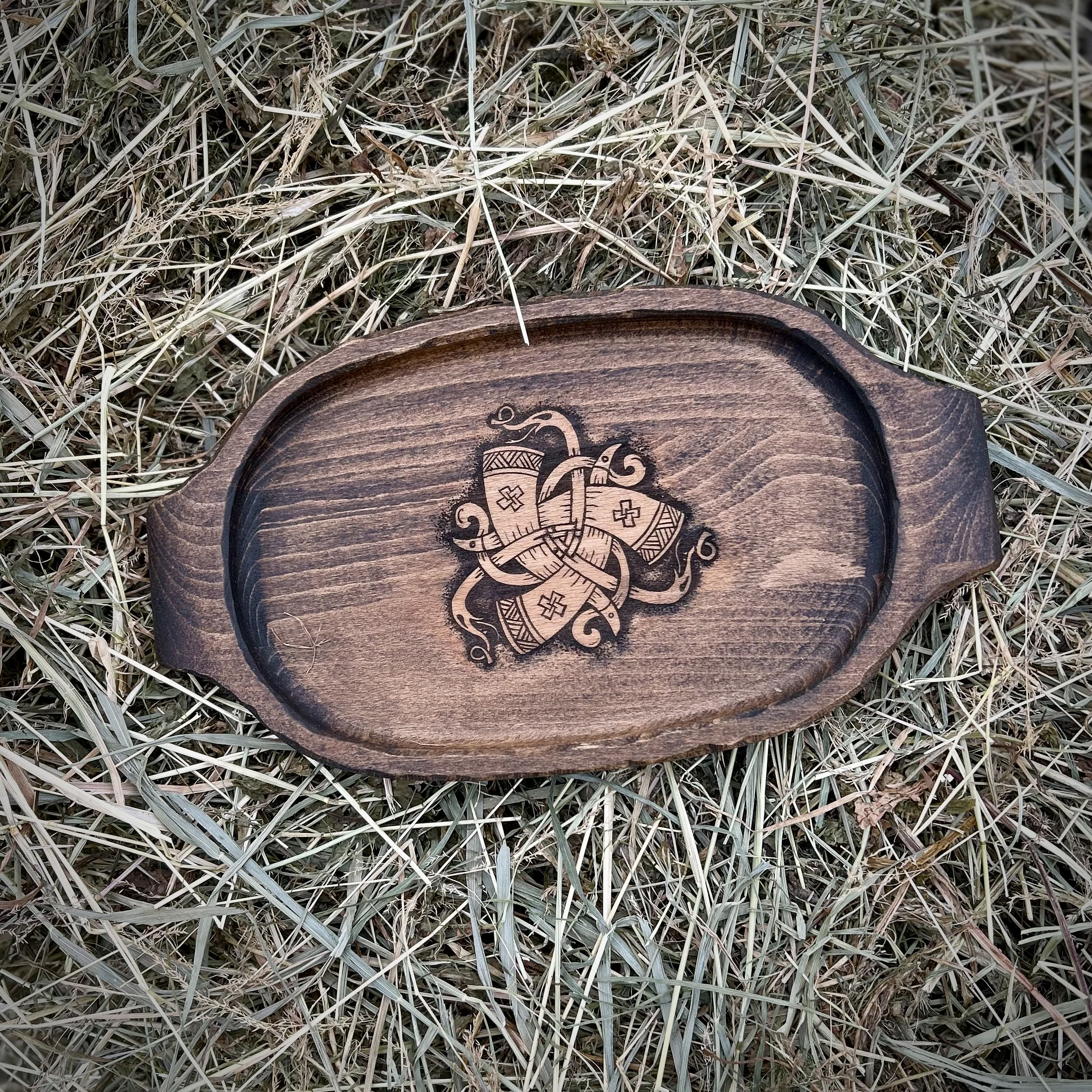 Таця Овальна Роги Одіна