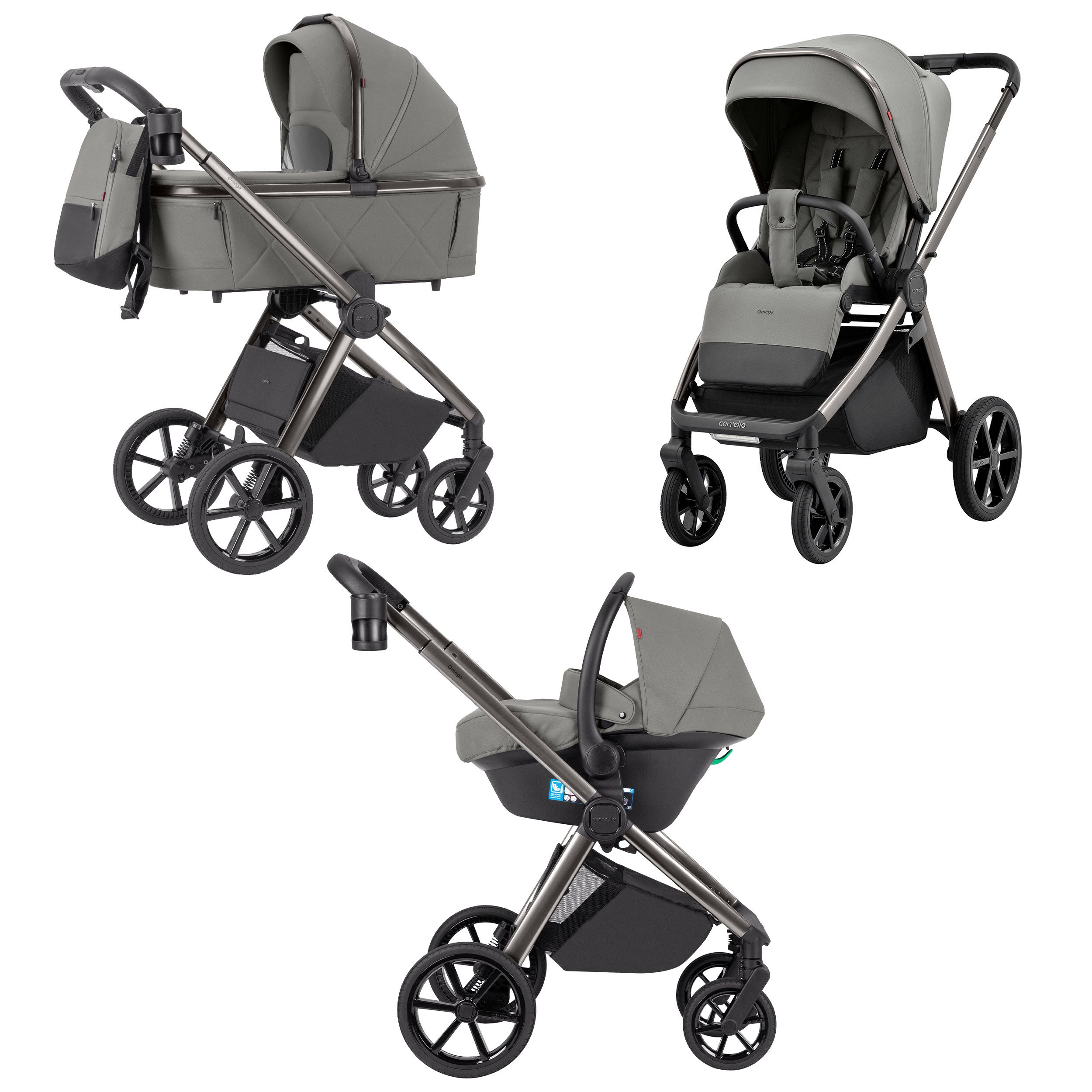 Коляска універсальна CARRELLO Omega CRL-6535 (3in1) Superb Grey /1/