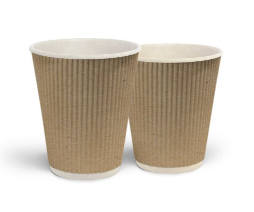 Гофрований стакан 185 мл (КР-70) крафт, упаковка 25 шт, 037200008