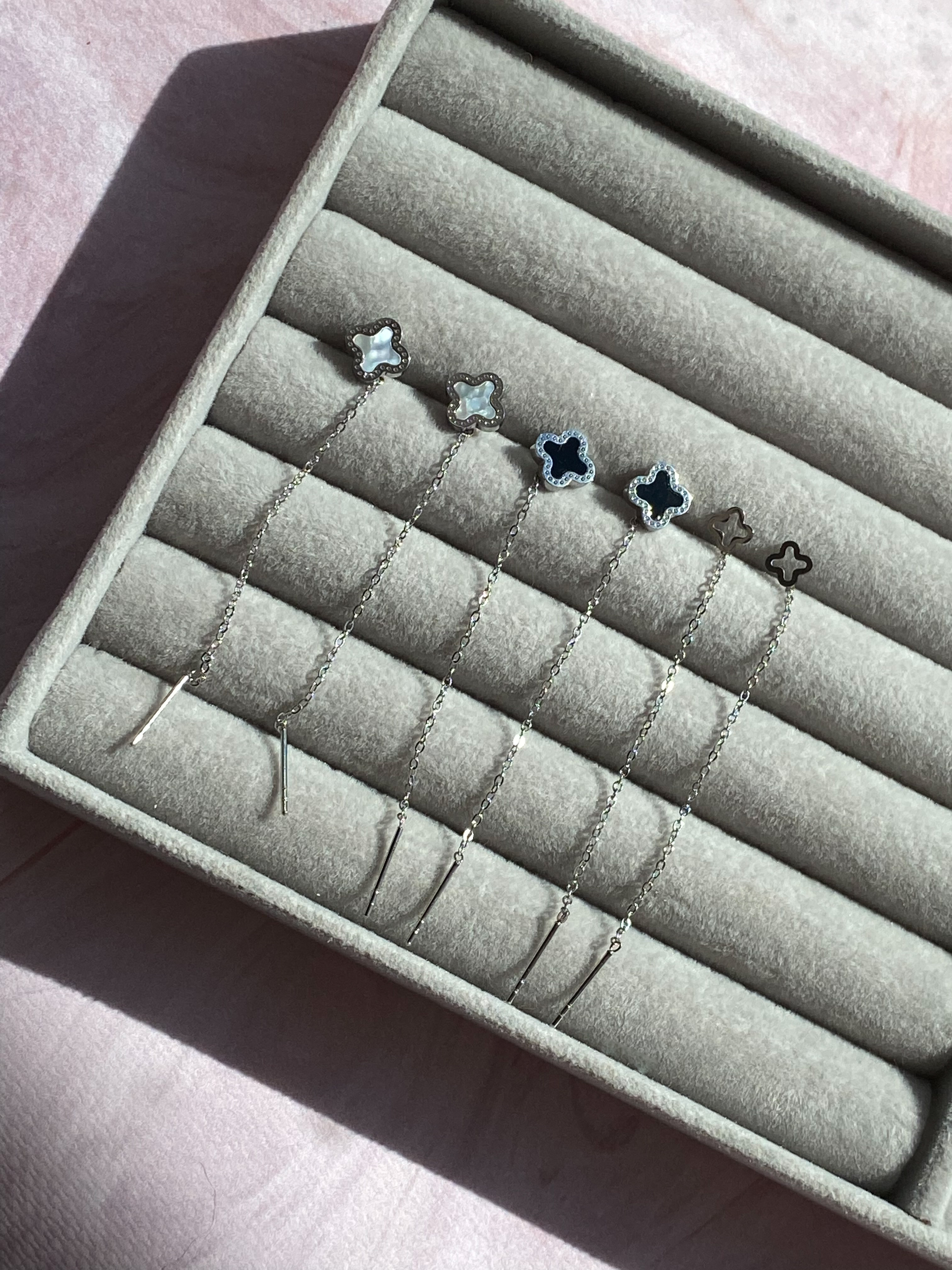 Сережки-протяжки Конюшинка