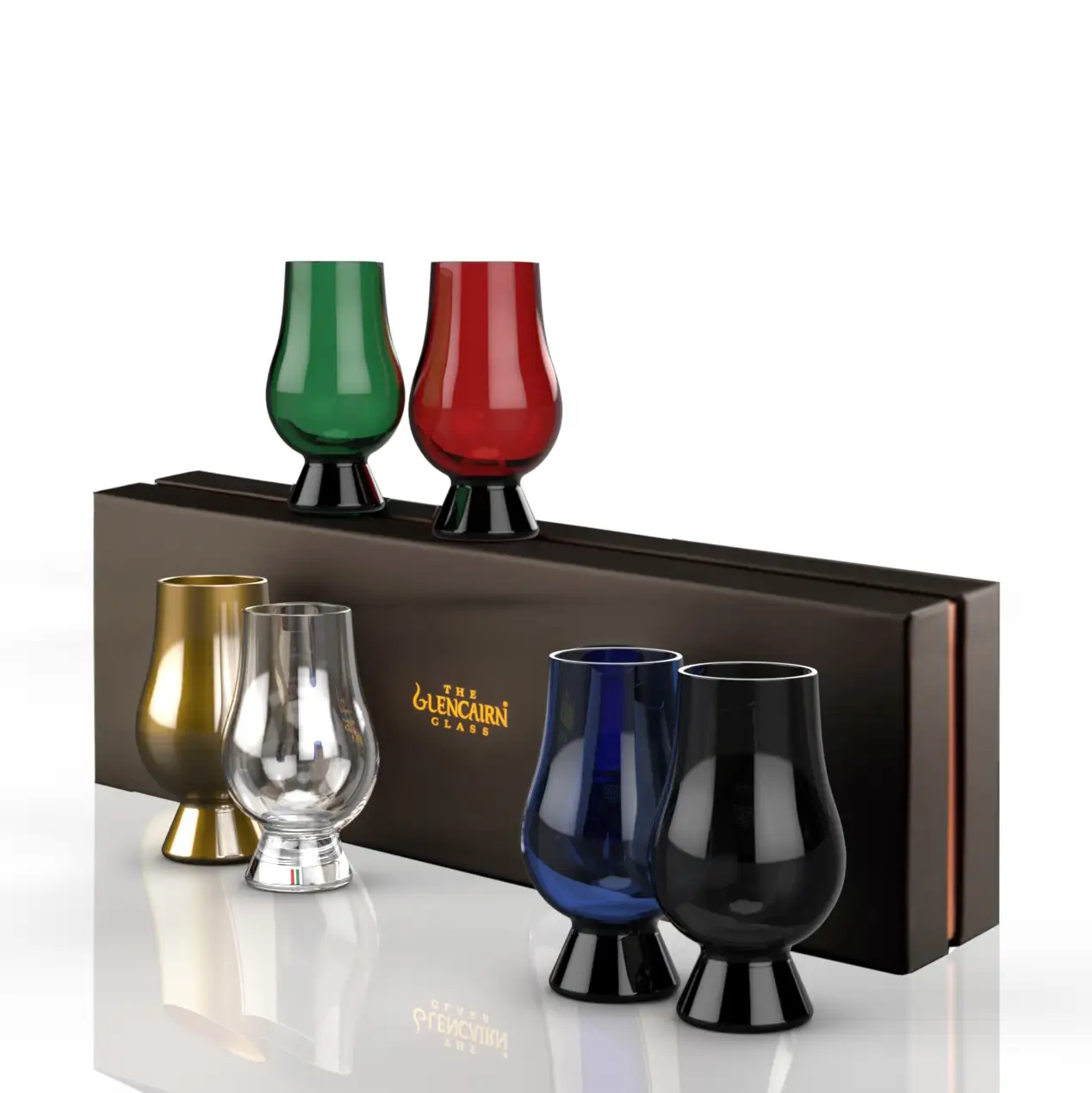 Набір келихів Glencairn Glass у презентаційній коробці, 6 келихів, різнокольорові