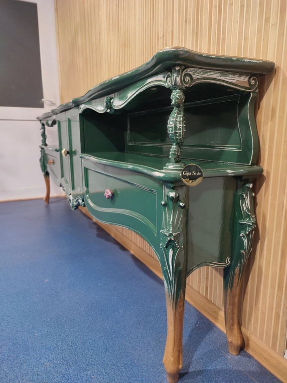 Ексклюзивний комод різьблений ручної роботи бароко, морські мотиви