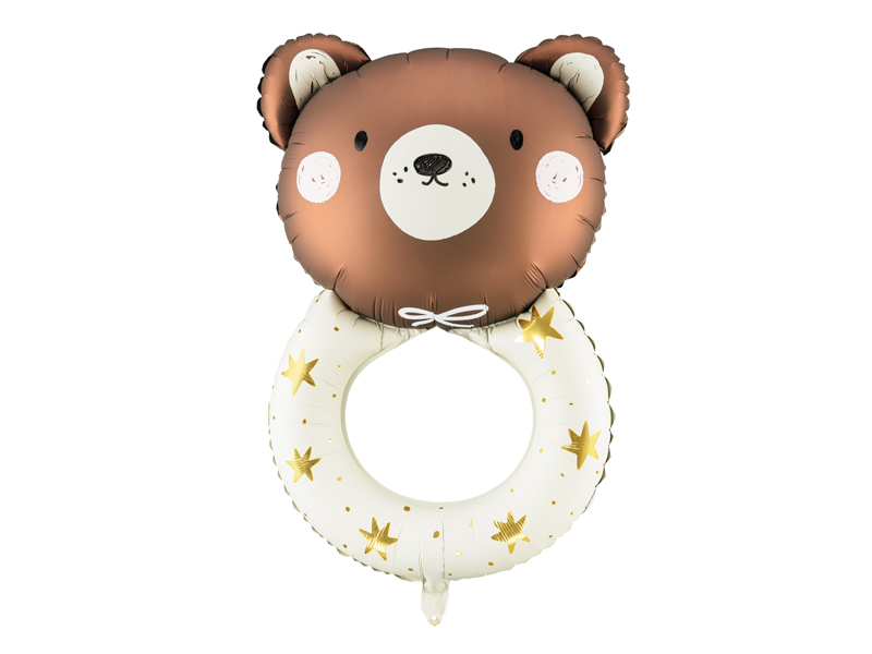 FOIL BALLOON TEDDY RATTLE