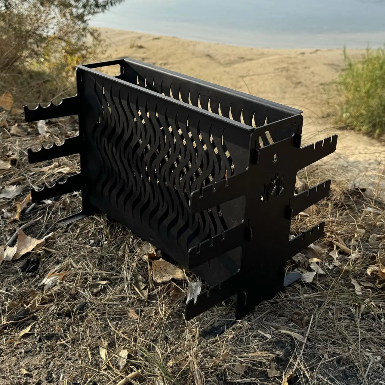 Вертикальний мангал Афіна на 6 шампурів 2мм