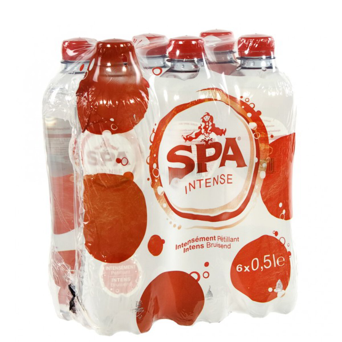 Spa bruis 1/2 l. 6st. 5.00€.