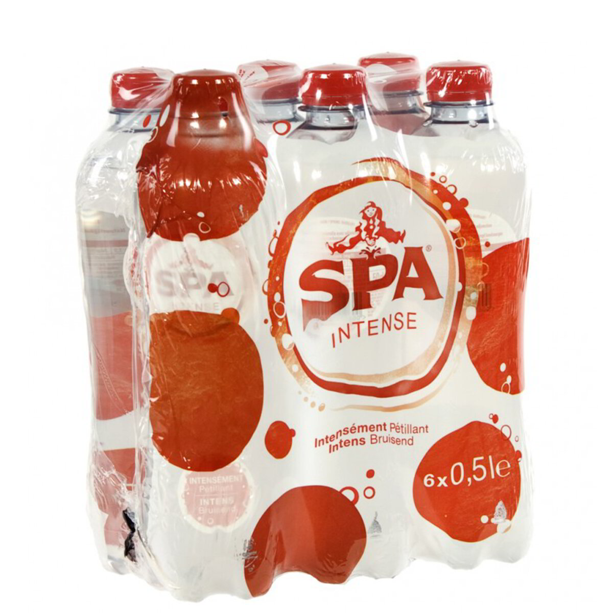 Spa bruis 1/2 l. 6st. 5.00€.