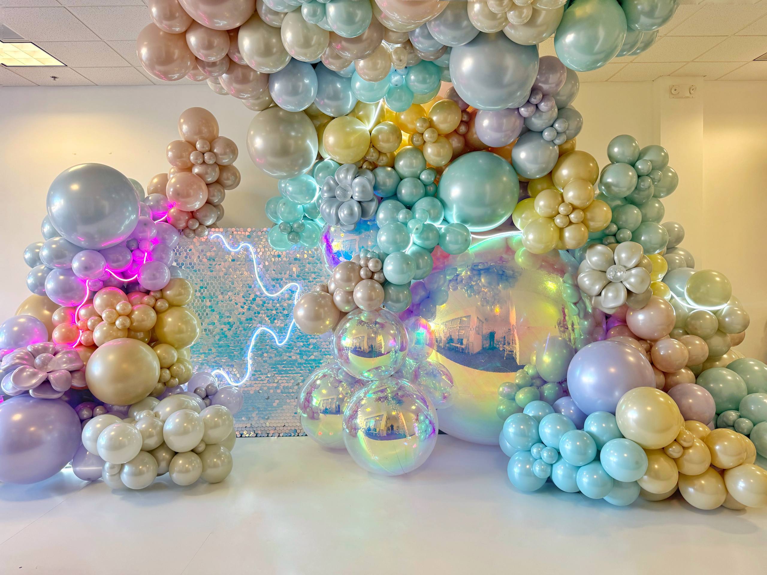 Dreamy Iridescent Event Backdrop