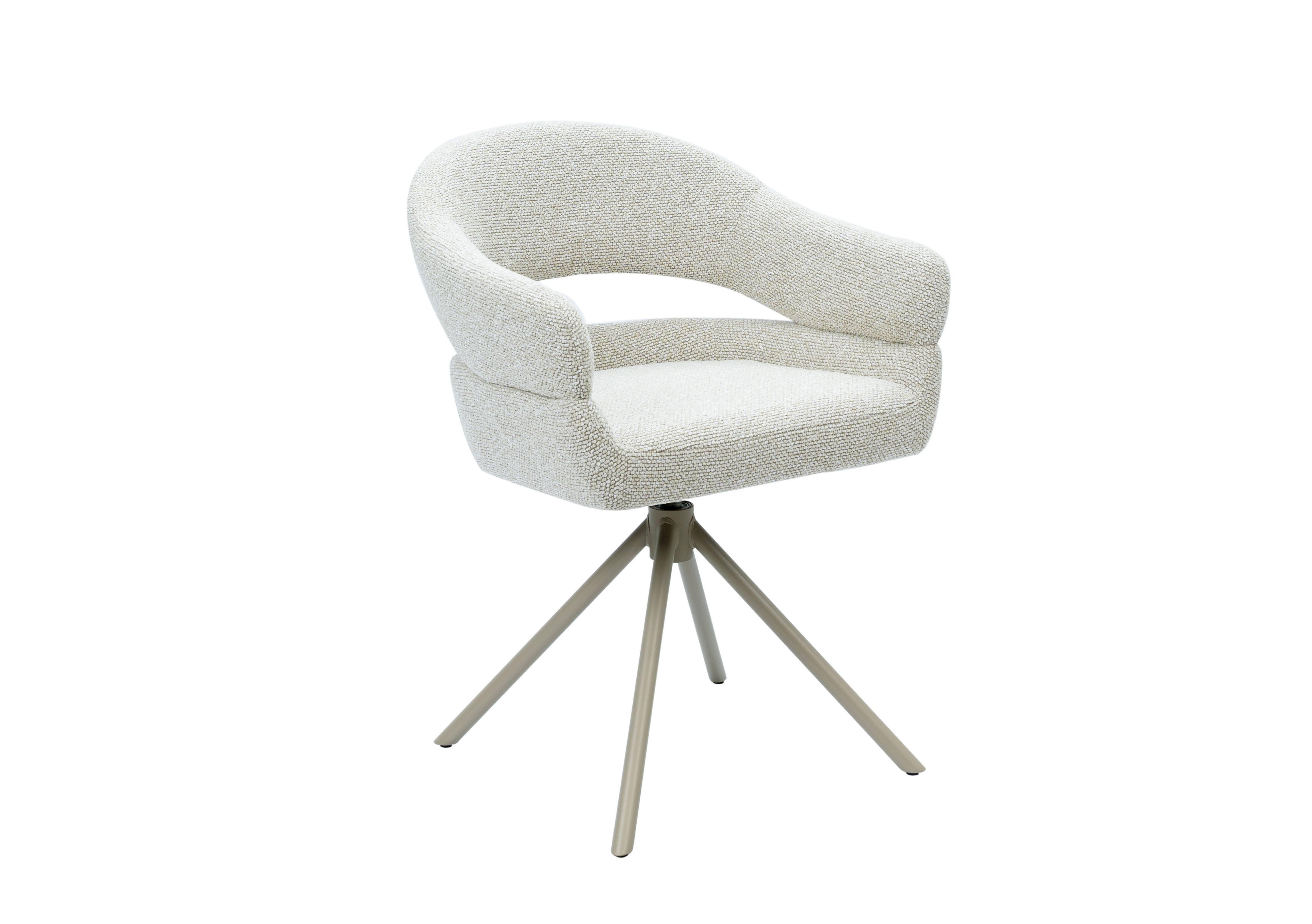 Стілець поворотний R-180 бежевий льон + капучино