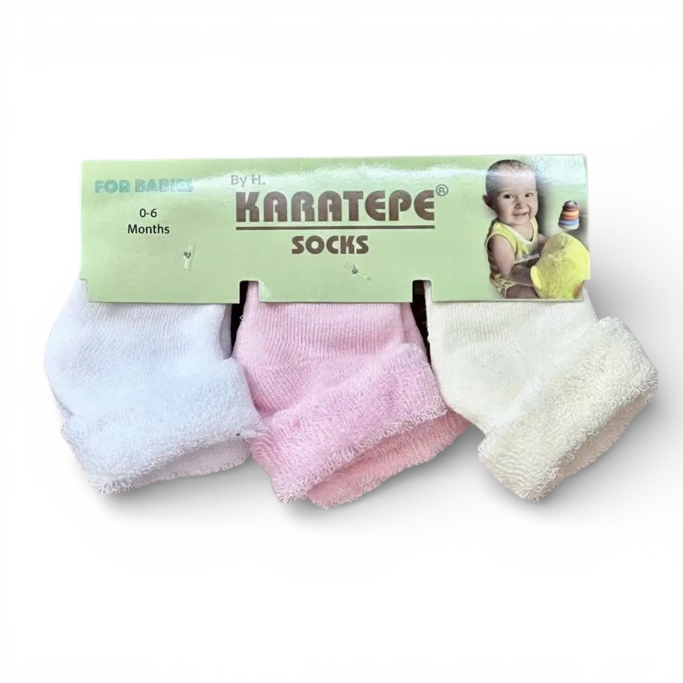 Набір теплих шкарпеток 3 пари різнокольорові для дівчинки Karatepe Туреччина