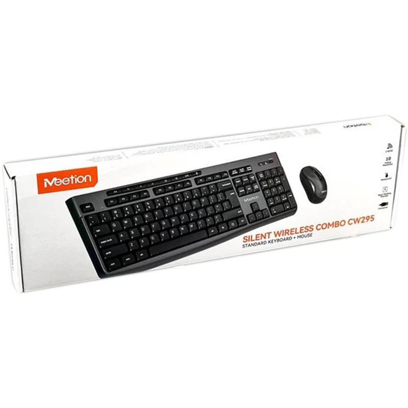 Комплект Meetion CW295 (бездротові клавіатура + миша) Black