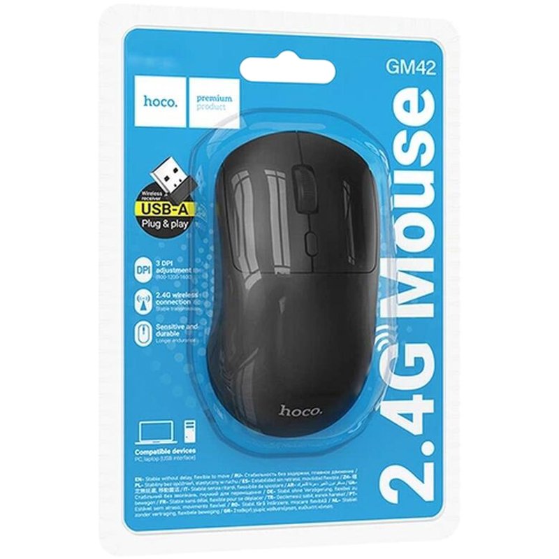 Бездротова миша Hoco GM42 Platino 2.4G Black
