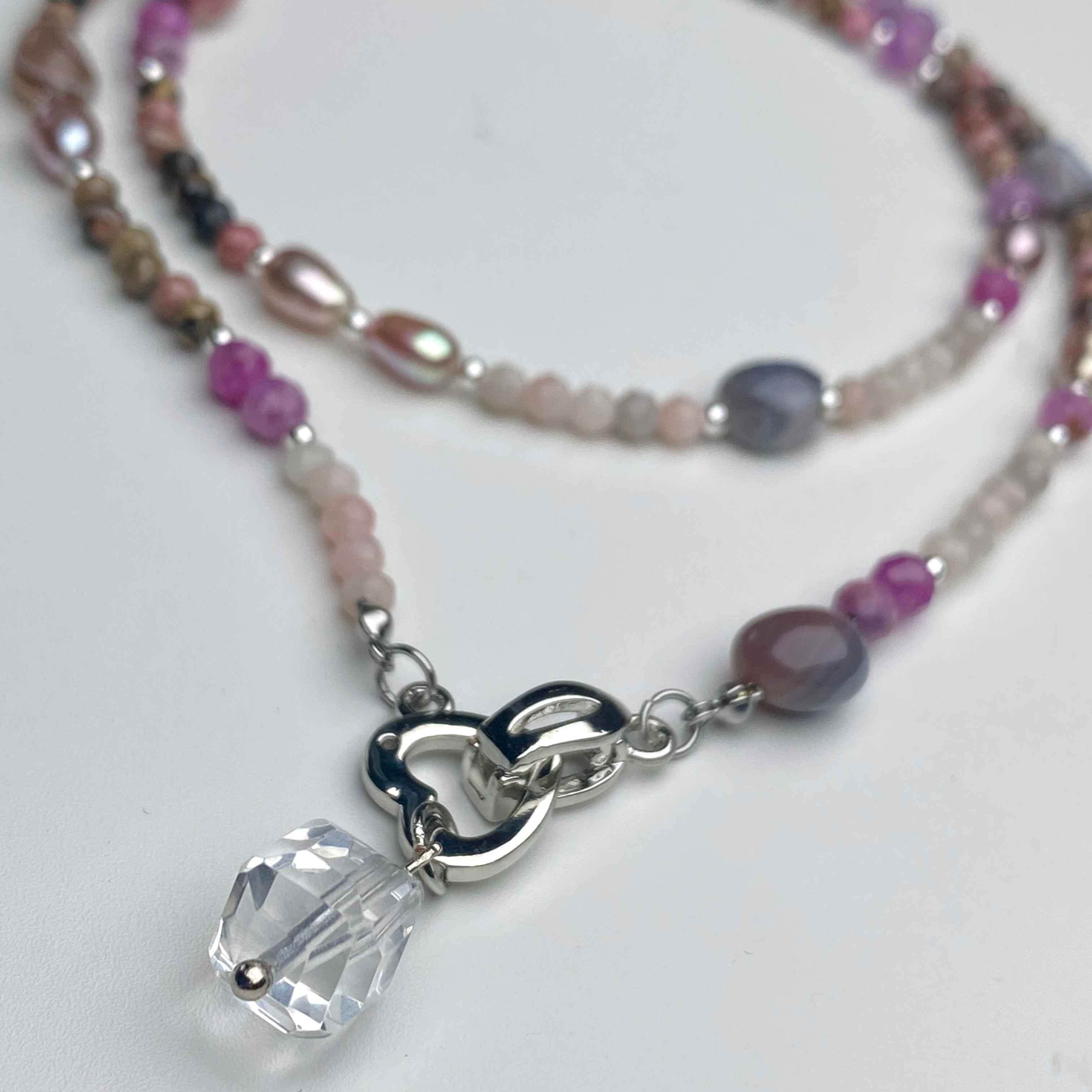Mix stones necklace with Rock crystal