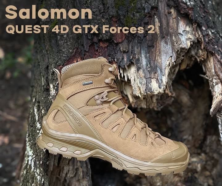 Оригінальні трекінгові черевики "Salomon Quest 4D GTX FORCES 2 COYOTE" від французького преміум бренду "Salomon".