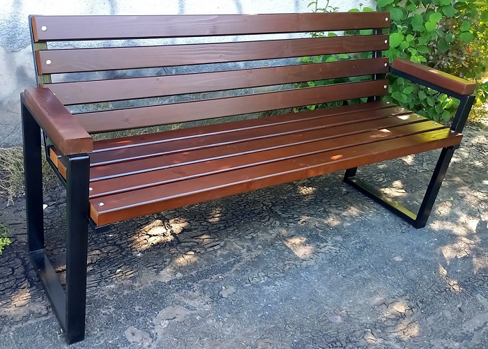 Лавка з спинкою, лавка для саду, лавка для парку, вулична лавка, лавка Лофт