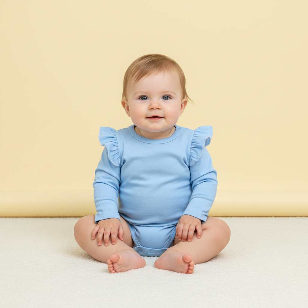 Дитяче боді з крильцями у блакитному кольорі