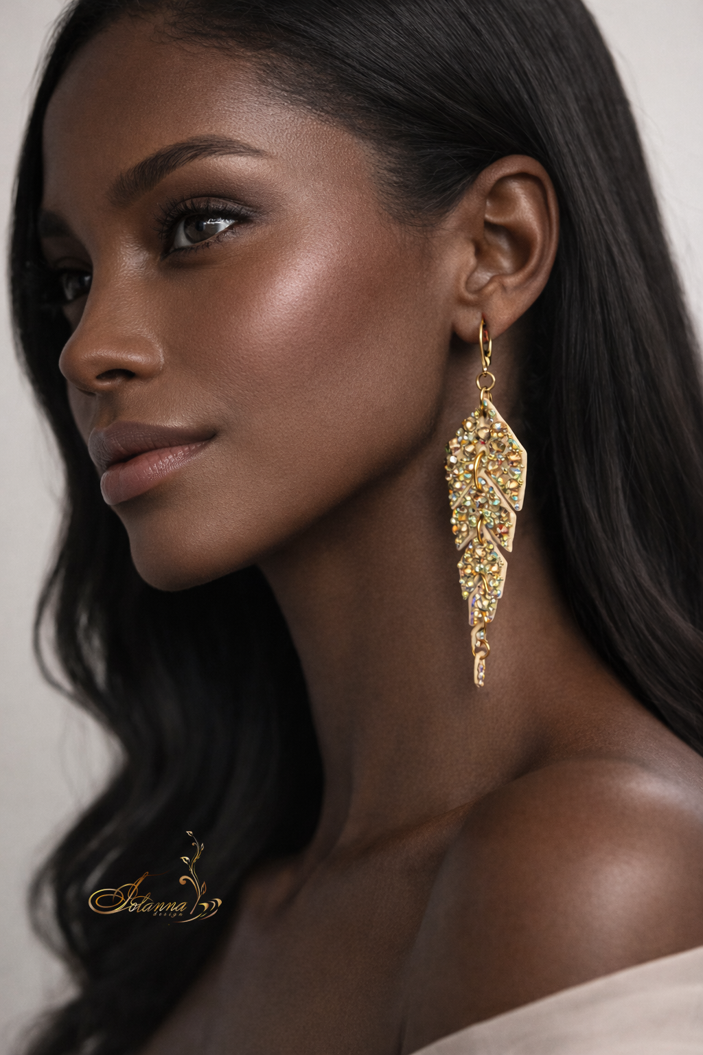 Crystal Leaf Dance Earrings