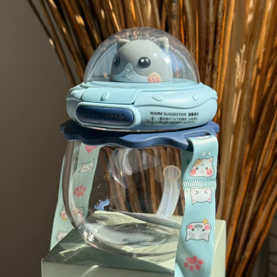 Пляшечка "Super mama" котик 600 мл