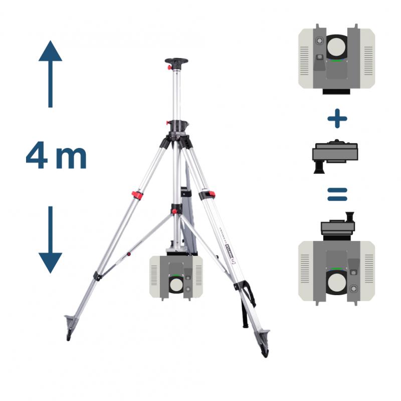 2-WAY TELESCOPE TRIPOD WITH SAFETY ADAPTER FOR LEICA RTC 360