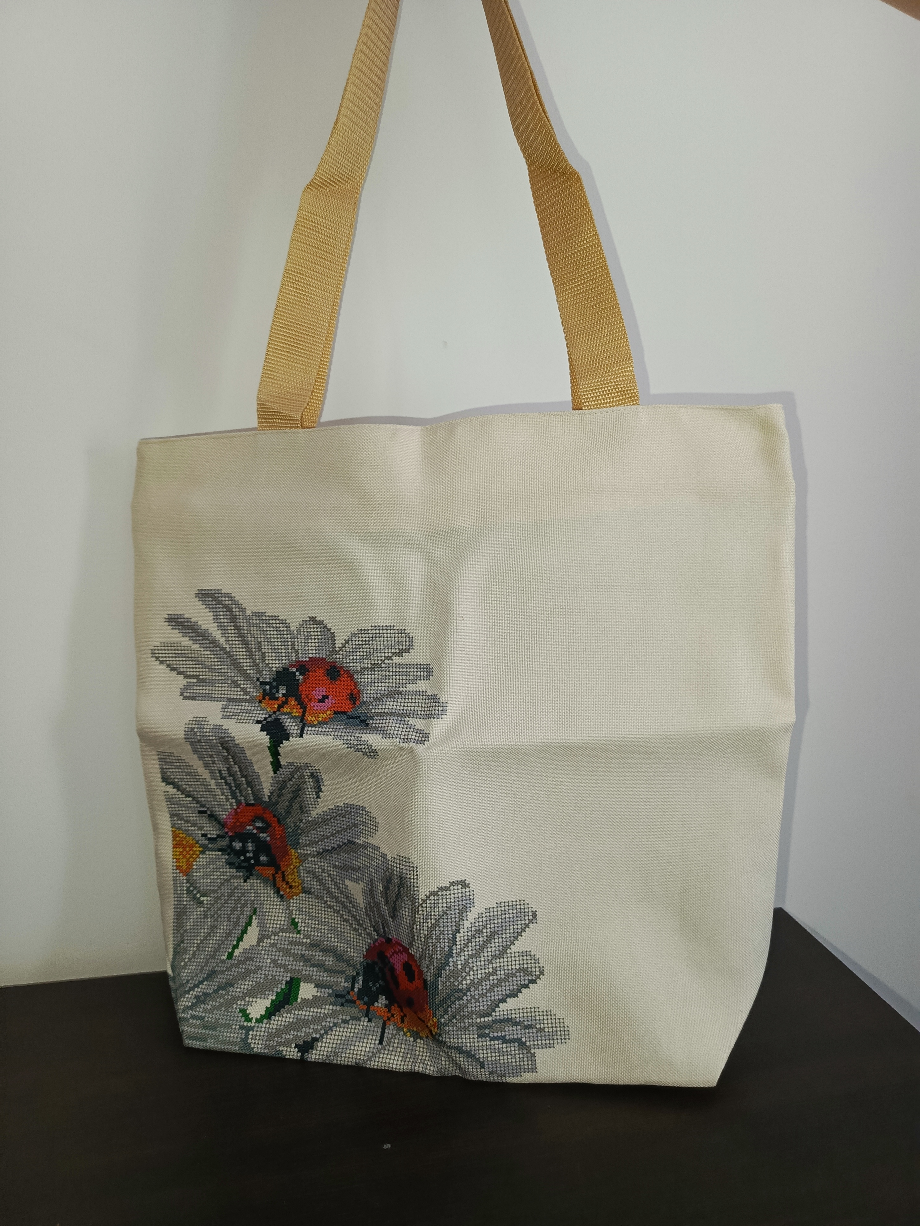 Літня текстильна сумка під вишивку Сонечка на ромашках