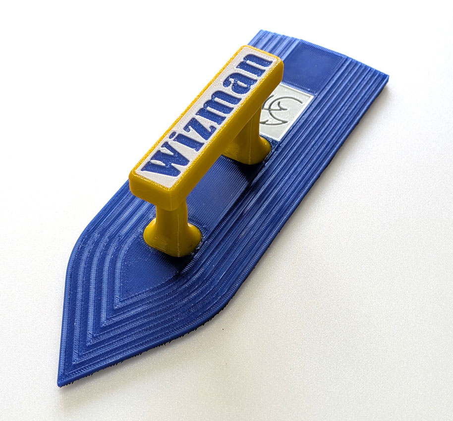 Шліфувальна терка WIZMAN з липучкою, "праска", 205 мм*60 мм