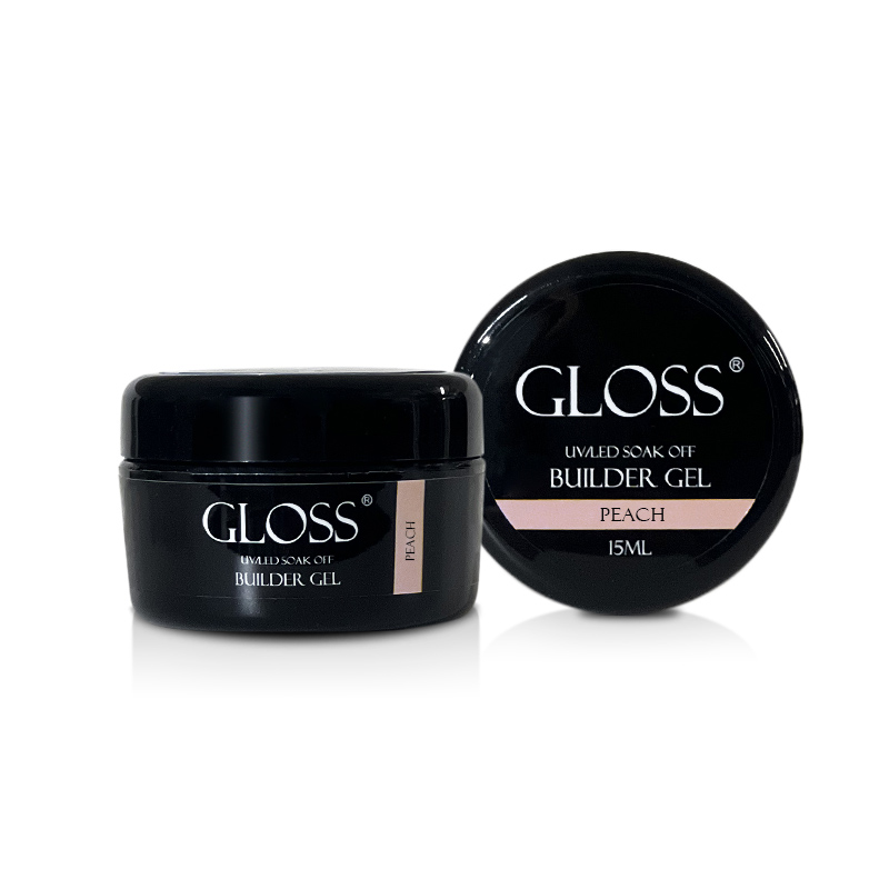 Однофазний гель Builder Gel GLOSS Peach, 15 мл