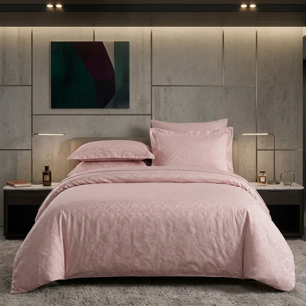 Постільна білизна з сатину-жакард, колір Pudra