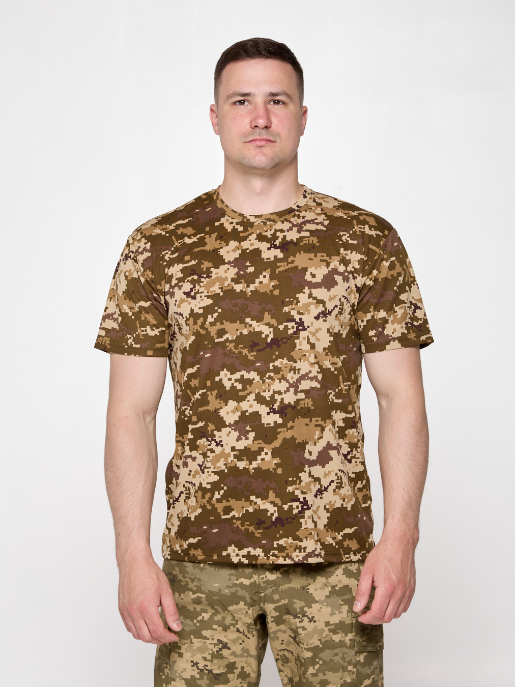 Футболка тактична чоловіча UKM Coolmax потовідвідна темний піксель