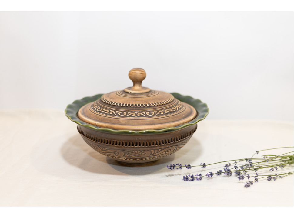 Миска-хвилівка 2,5л з кришкою