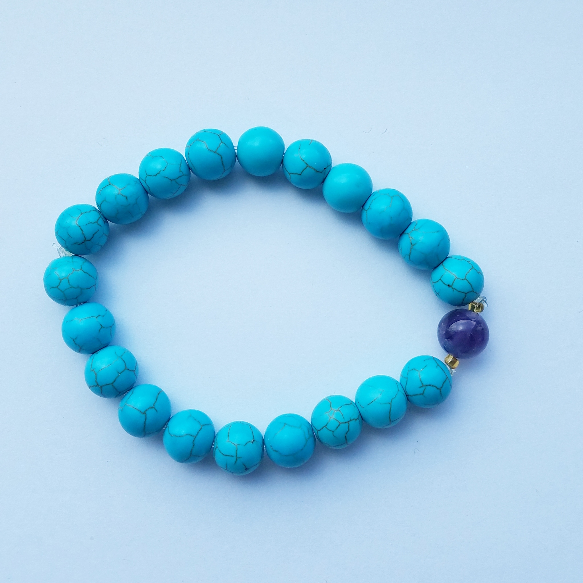 Howlite Amethyst Bracleet