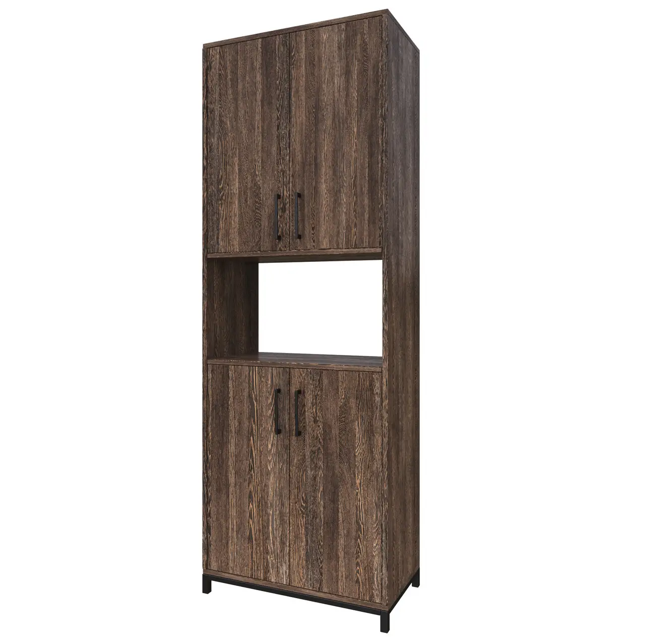 Шафа для документів GG 3A, шафа для офісу Лофт, офісна шафа з полицями та нішею 700/400/2000 мм.