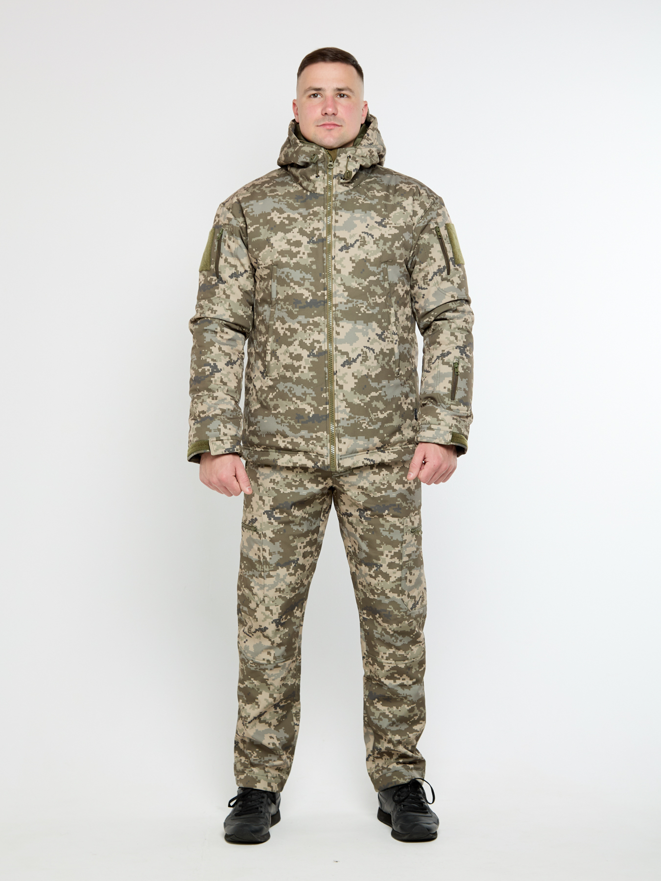 Зимовий чоловічий костюм UKM Softshell 2.0 піксель