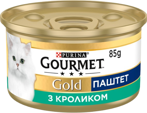 Вологогий корм для котів Пуріна Гурме Голд (Purina Gourmet Gold) Паштет із кроликом, 85 г