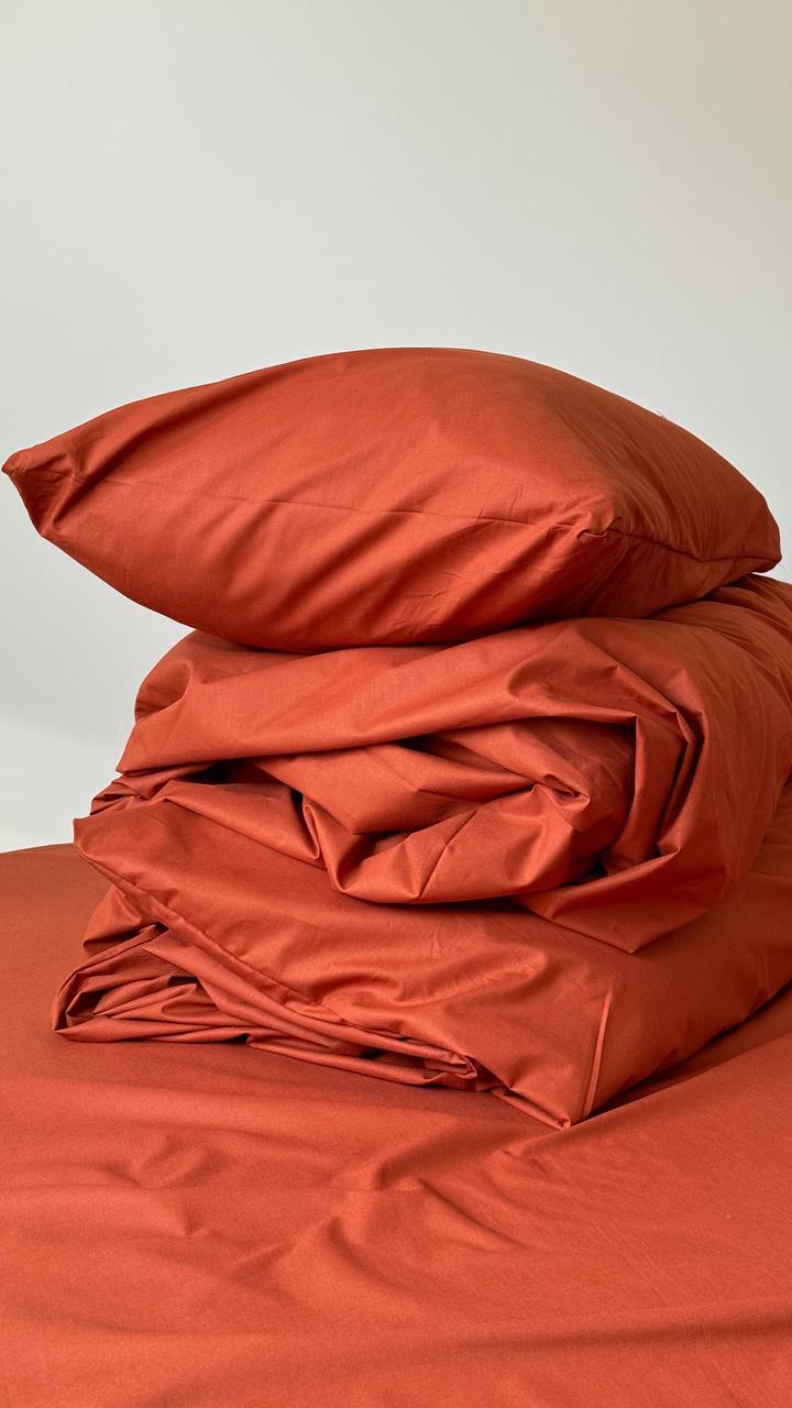 Комплект постільної білизни Ранфорс теракот